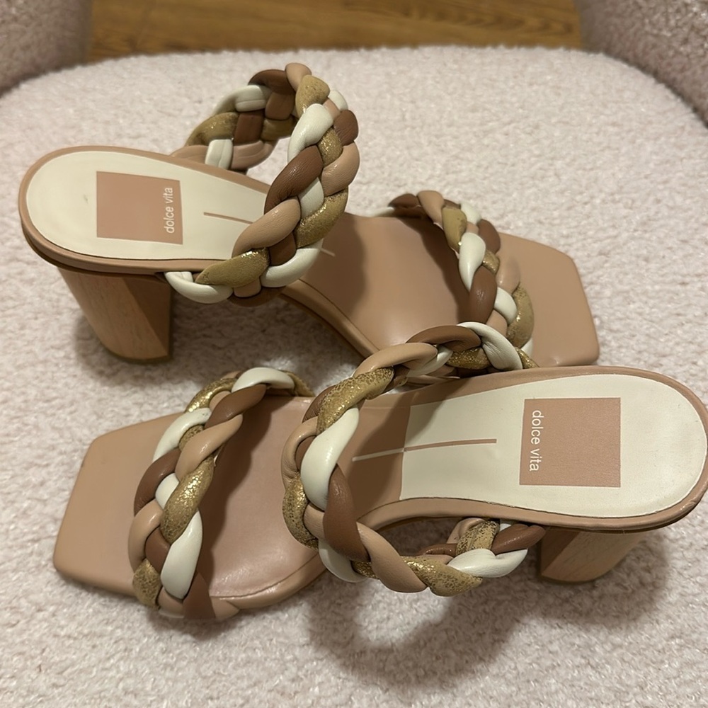 Braided mule heels
